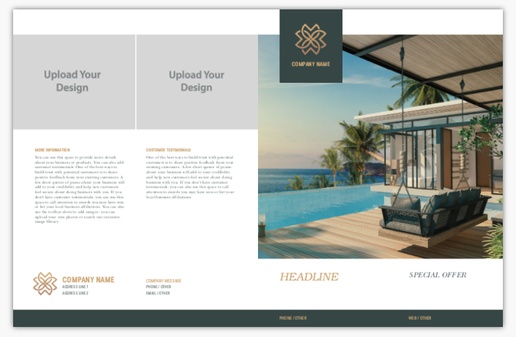 Design Preview for Travel & Accommodation Custom Menus Templates, Bi-Fold Menu