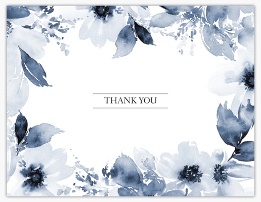 A watercolor florals elegant white blue design for Bridal Shower