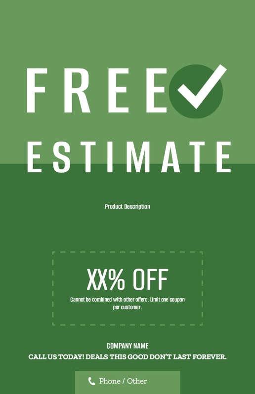 A landscaping estimate prices green design for Coupons