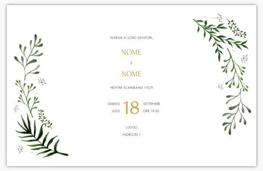 Anteprima design per Galleria di design: partecipazioni di matrimonio per verdeggiante, Piatto 18.2 x 11.7 cm