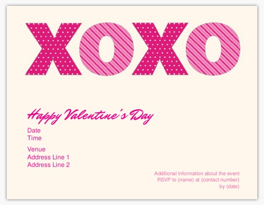 A valentine invitations valentine white pink design for General Party