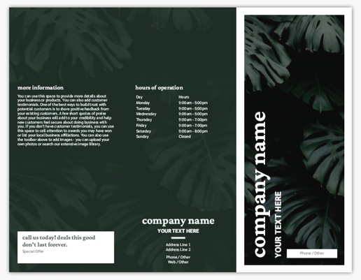 Design Preview for Design Gallery: Marketing & Communications Custom Menus, Tri-Fold Menu