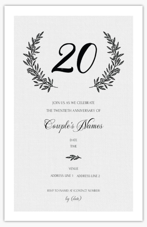 A anniversary celebration classic gray design for Occasion