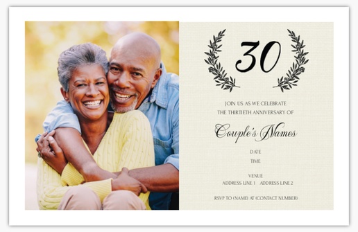 A 1 photos 30th anniversary gray white design for Wedding with 1 uploads