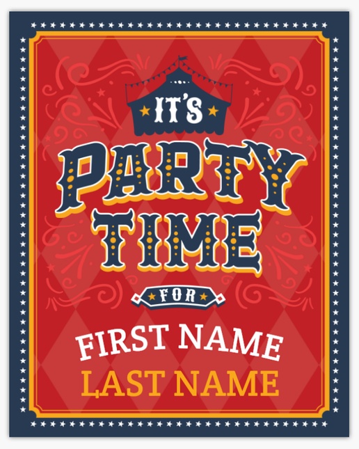 Design Preview for Theme Party Foam Boards Templates, 16" x 20"