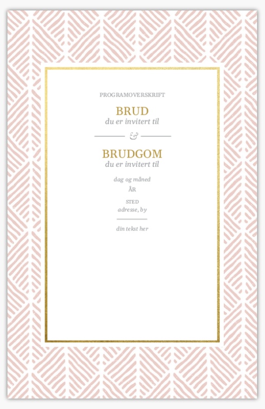 Forhåndsvisning av design for Designgalleri: Bryllupsprogrammer, 21,6 x 13,9 cm