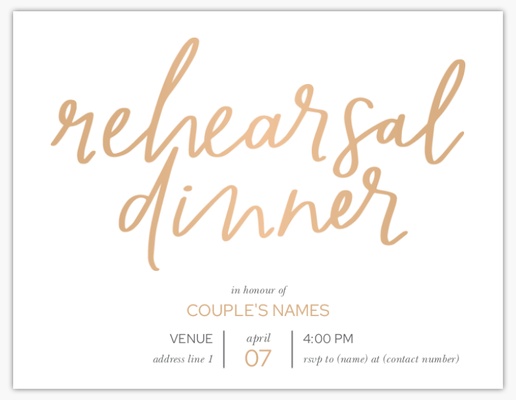 Design Preview for Design Gallery: Rehearsal Dinner Invitations & Announcements, 5.5" x 4" Flat