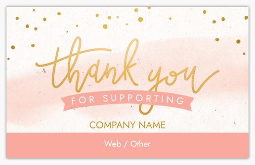 A thanks thank you for supporting white pink design for Events