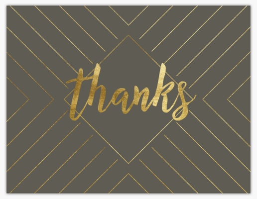 A thanks grey and gold gray design for Birthday