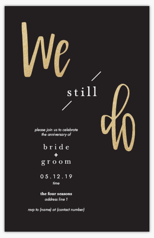 A vow renewal ceremony gold text gray design for Elegant
