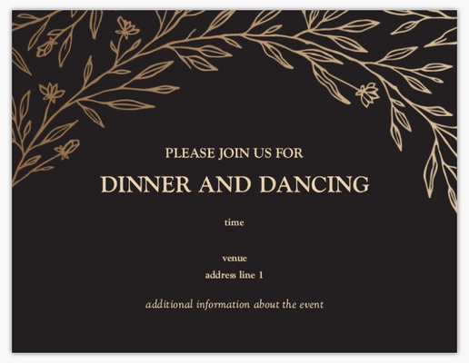 A florals invitation de photo gray design for General Party