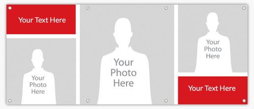 A photo photo collage white red design with 3 uploads