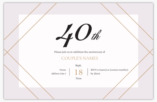 A anniversary party minimal white gray design for Traditional & Classic