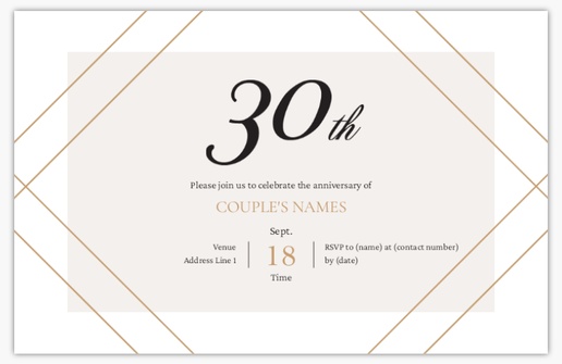 A 30th 30th anniversary white gray design for Milestone Birthday