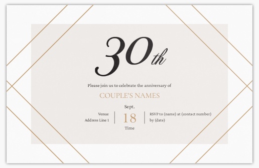 Design Preview for Design Gallery: Anniversary Invitations & Announcements, Flat 18.2 x 11.7 cm