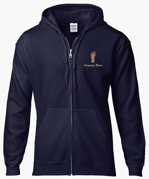 Design Preview for Design Gallery: JERZEES® Zip Hooded Sweatshirt