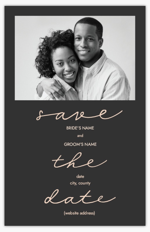Design Preview for Templates for Elegant Save The Date Cards , Flat 11.7 x 18.2 cm