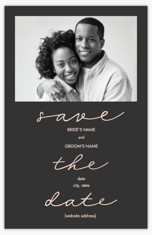 Design Preview for Design Gallery: Elegant Save the Date Cards, 4.6" x 7.2"
