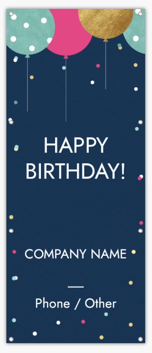 A vertical birthday blue gray design for General Party