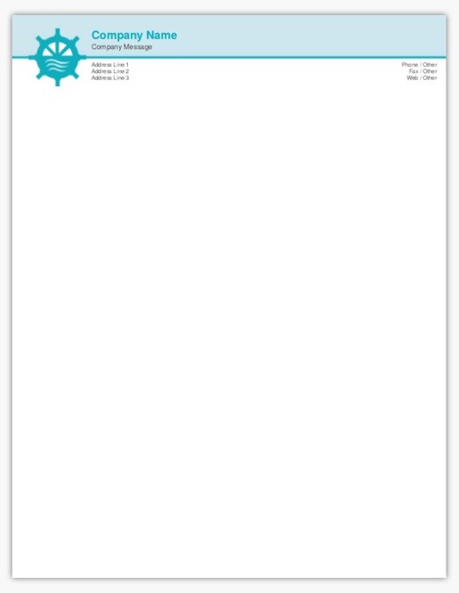 Design Preview for Travel & Accommodation Letterhead Templates