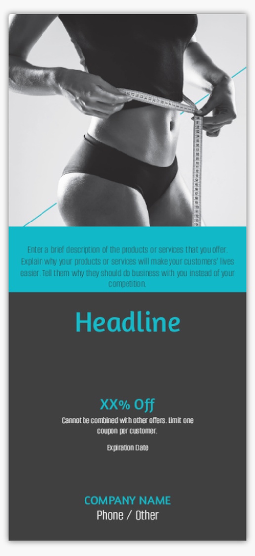 Design Preview for Sports & Fitness Rack Cards Templates