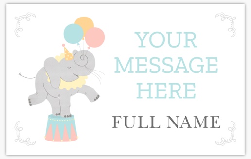 A circus elephant shower elephant white design for General Party