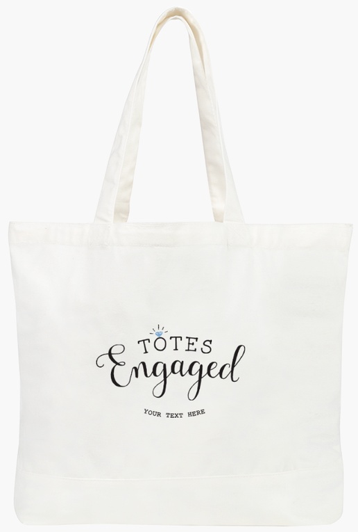 A cute totes black purple design for Engagement Party