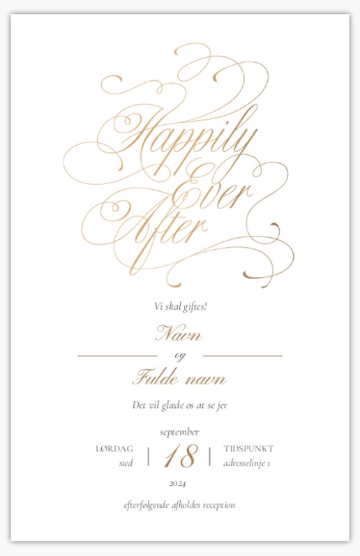 Forhåndsvisning af design for Designgalleri: Typografisk Bryllupsinvitationer, Enkeltsidet 18.2 x 11.7 cm