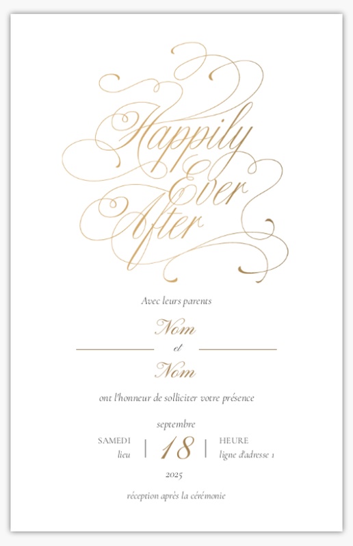 Aperçu du graphisme pour Galerie de modèles : Faire-part de mariage pour Typographiques, Non pliées 18.2 x 11.7 cm