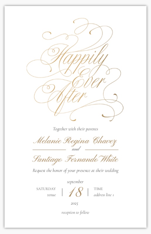A 晚餐和跳舞 happily ever after wedding white design for Elegant
