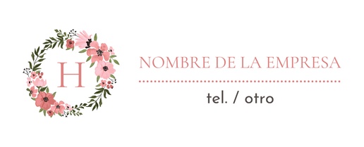 Un floral monograma diseño rosa marrón para Eventos