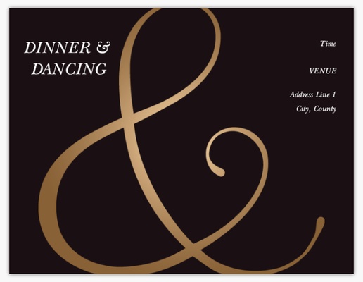 Design Preview for Typographical Wedding Enclosure Cards Templates, Flat 5.5" x 4"