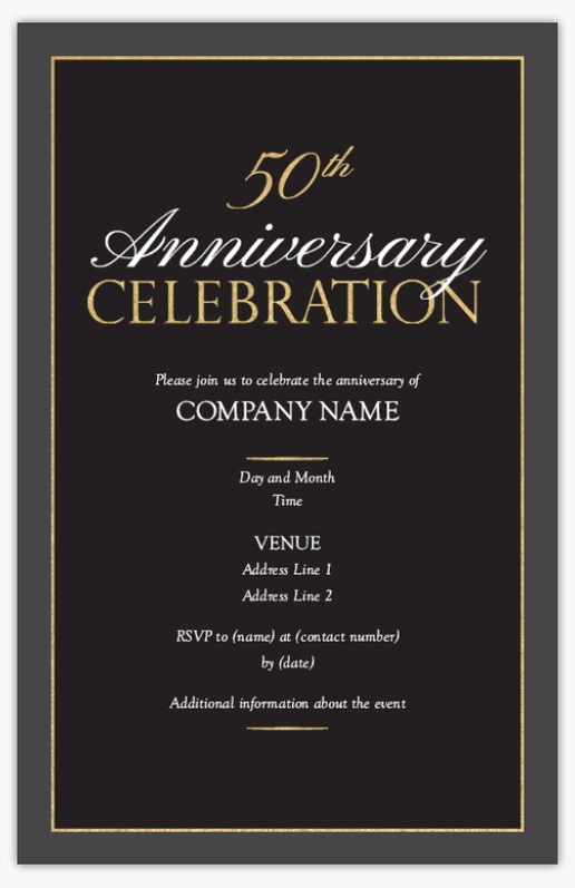A anniversary foil gray design for Business