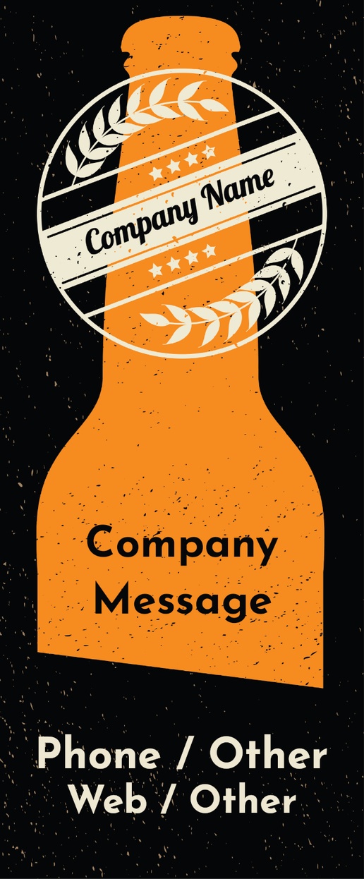A craft beer ale black orange design