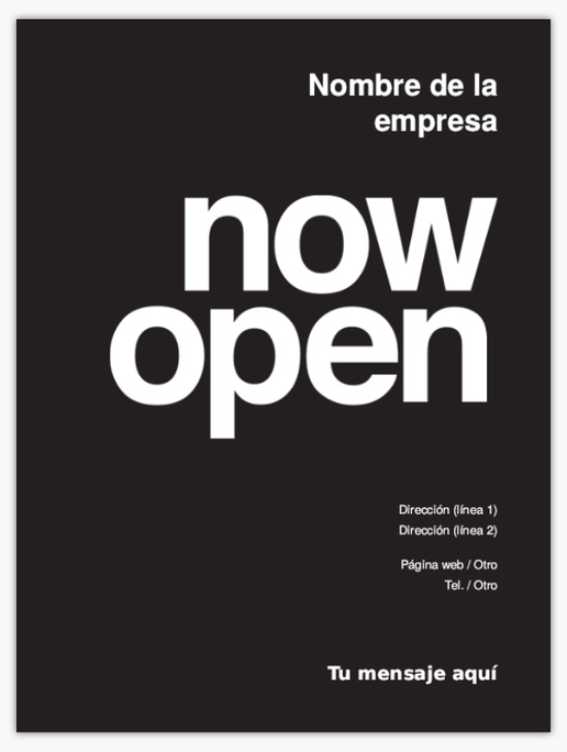 Un apertura de nueva tienda púrpura diseño negro blanco para Moderno y sencillo