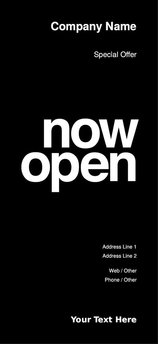 A purple new store opening white black design for Modern & Simple
