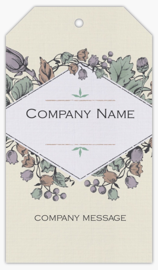 Design Preview for Design Gallery: Health & Wellness Swing Tags, 5 x 9 cm Linen