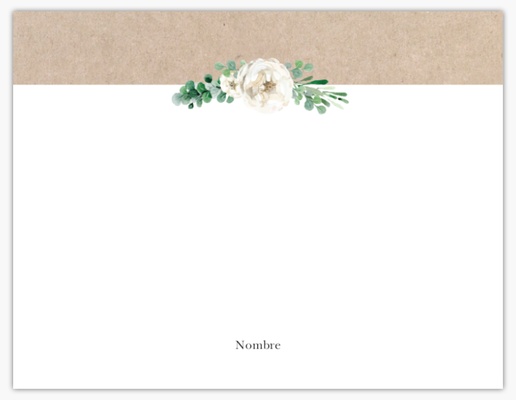Un 反饋卡 botánicos diseño blanco marrón para Otoño