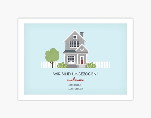 Designvorschau für Designgalerie: Postkarten Umzug, A5 (148 x 210 mm)