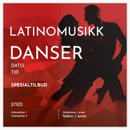 Forhåndsvisning av design for Designgalleri: Dans & koreografi Postkort, Kvadratisk (148 x 148 mm)