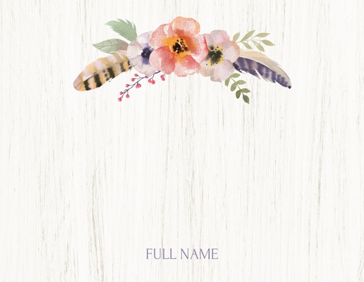 Design Preview for Design Gallery: Rustic Personalized Note Cards, Flat 5.5" x 4"