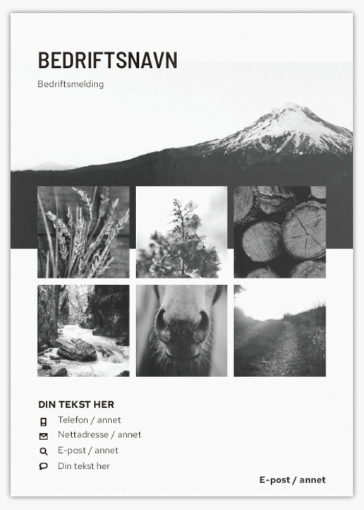 Forhåndsvisning av design for Designgalleri: Fotografi Postkort, A6 (105 x 148 mm)