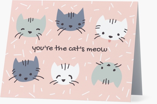 A whimsical you're the cat's meow cream gray design for Theme