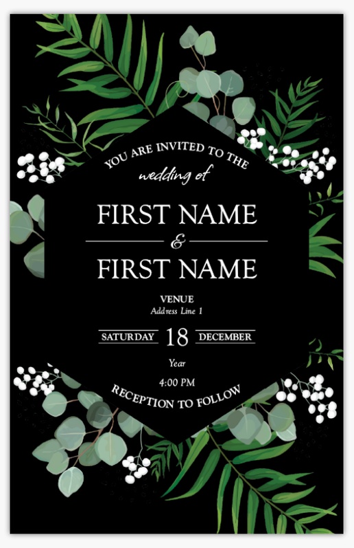 Design Preview for Wedding Invitations, Flat 21.6 x 13.9 cm