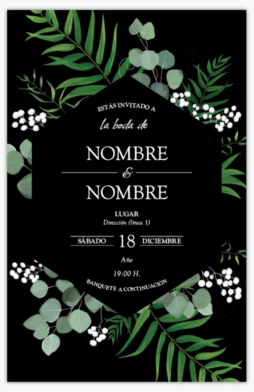 Vista previa del diseño de Invitaciones de boda, Plano 21.6 x 13.9 cm