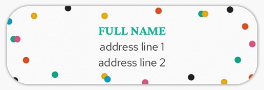 Design Preview for Design Gallery: Birthday Return Address Labels, White Paper