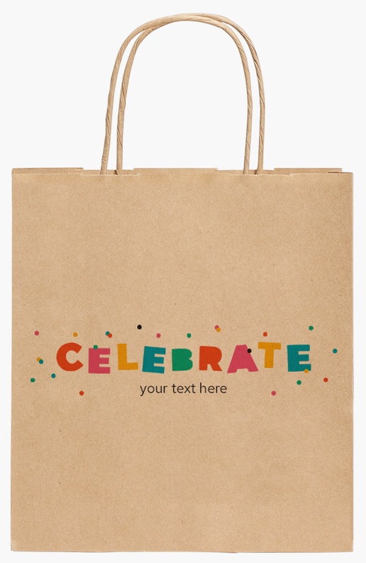 Design Preview for Design Gallery: Fun & Whimsical Standard Kraft Paper Bags, 19 x 8 x 21 cm