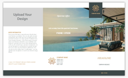 Design Preview for Travel & Accommodation Custom Menus Templates, Tri-Fold Menu