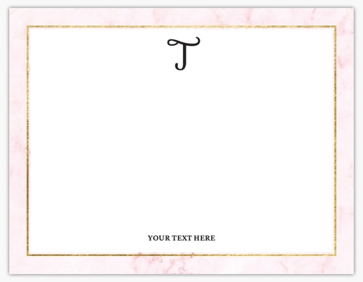 Design Preview for Elegant Personalized Note Cards Templates, Flat 5.5" x 4"
