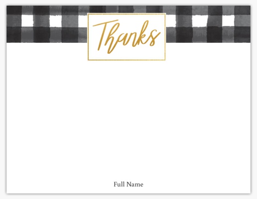 Design Preview for Design Gallery: Patterns & Textures Custom Thank You Cards, Flat 5.5" x 4"